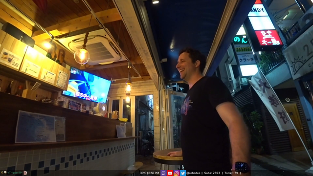 Rob shows off his wiener