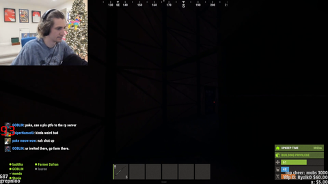 xQc & Pokelawls attacking each other in Rust global chat :(