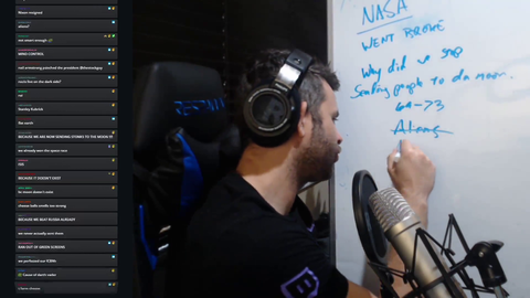Guy on twitch asks chat why NASA went to the moon