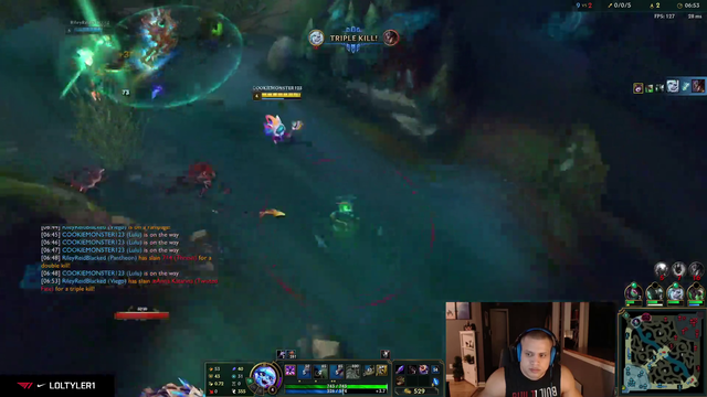 Tyler1 after 8 minutes of Lulu support