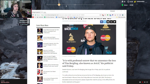 Soda listens to Avicii in tribute.