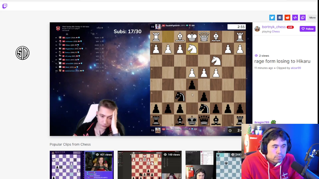 Hikaru reacts to his opponent rage quitting.