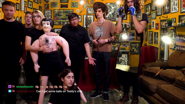 Small channel lets subscribers choose "tattoos" for their sex-doll named Teddy