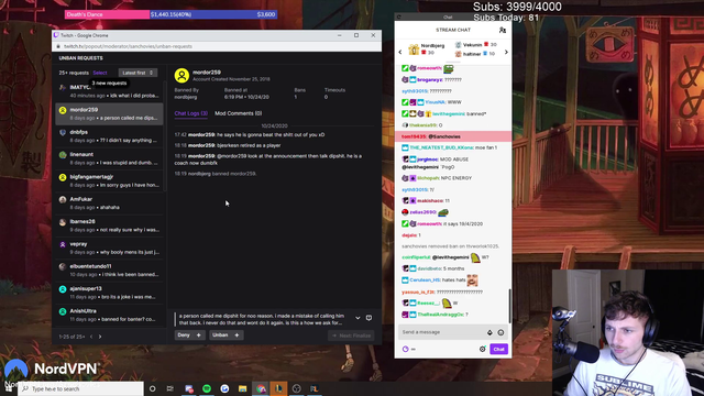 Schizophrenic viewer tries to get unbanned