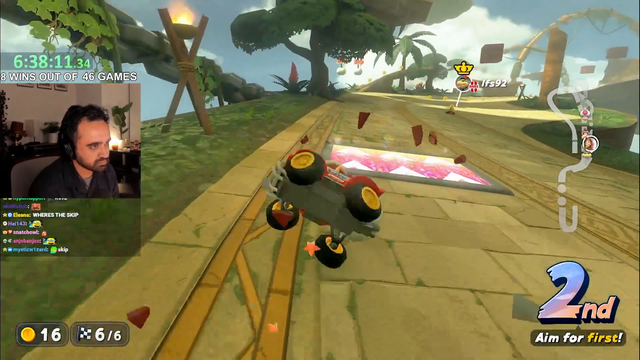 Squeex hits the insane skip a second time to win his 9th Mario Kart Knockout round in a single stream