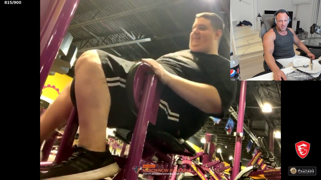 TheMu having a blast in the gym with Knut and GingerBeardie. FeelsOkayMan