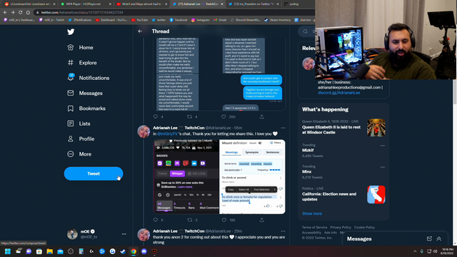 Moe admits to verbally harassing random girls online