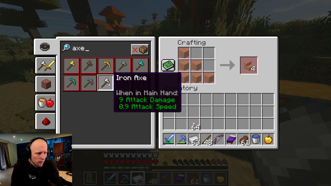 Quin69 accidentally makes 1 too many axes