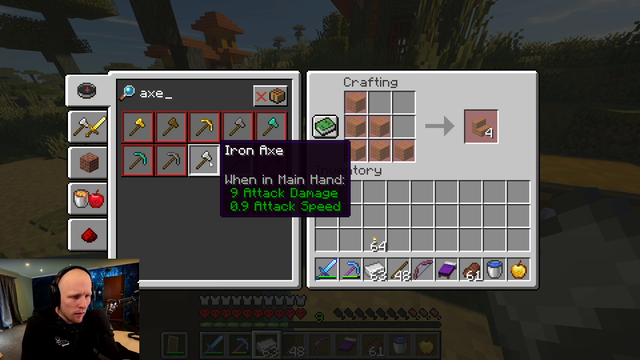 Quin69 accidentally makes 1 too many axes