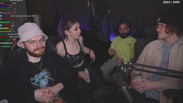 Hearts in chat for Phin
