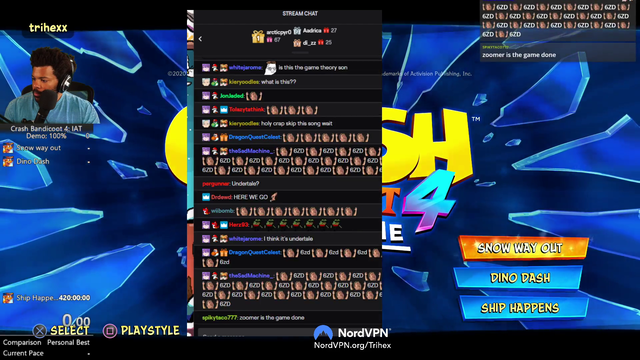 Chatter redeems 1 million channel point punishment in trihex's stream.
