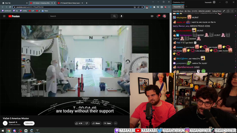 Hasan gets excited looking for his brother in the video of the SpaceX launch