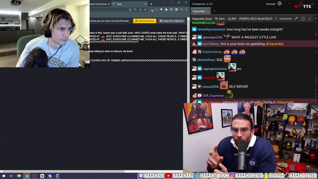 xQc responds to Hasan