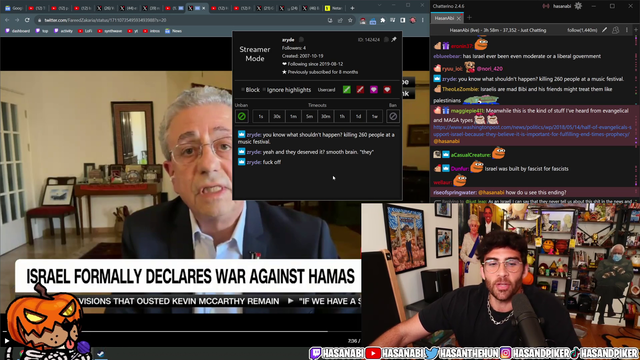 Hasan goes off on a viewer