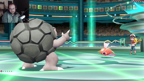 Moon defeats a Magikarp