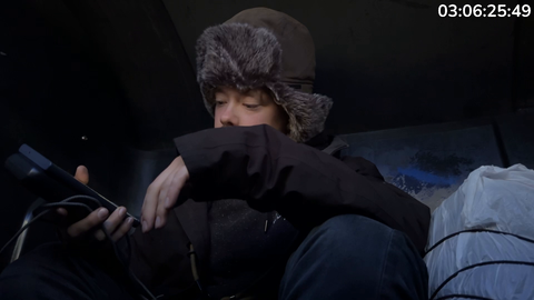 Streamer spends the night in a dumpster to the surprise of a local resident