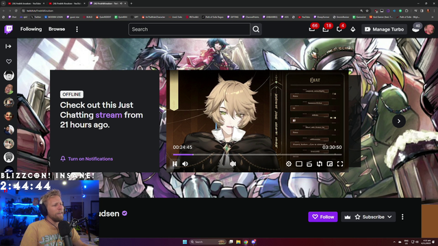Quin follows a Vtuber.