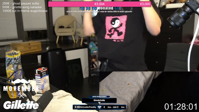 German streamer Papaplatte performers Gillette song for charity