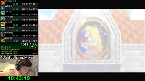 Speedrunner's family walk in after his run