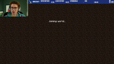Clint enters the nether in 56 seconds