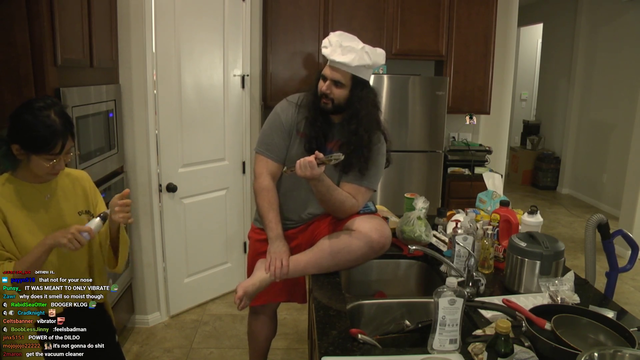 Esfand finds jinny's favorite toy.