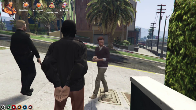Buddha gets beat up in cuffs.