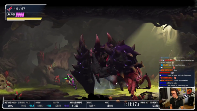 Speedrunner Oatsngoats Loses WR Pace Run to Crash (Metroid Dread)