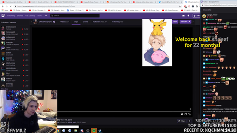 xQc reacts to AndyPyro's comment.