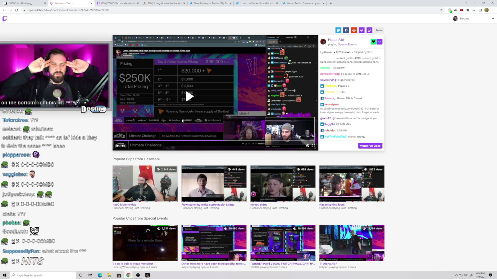 What Destiny Thinks Happened at The Twitch Rivals Event