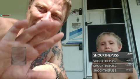 Wholesome moment between father and son