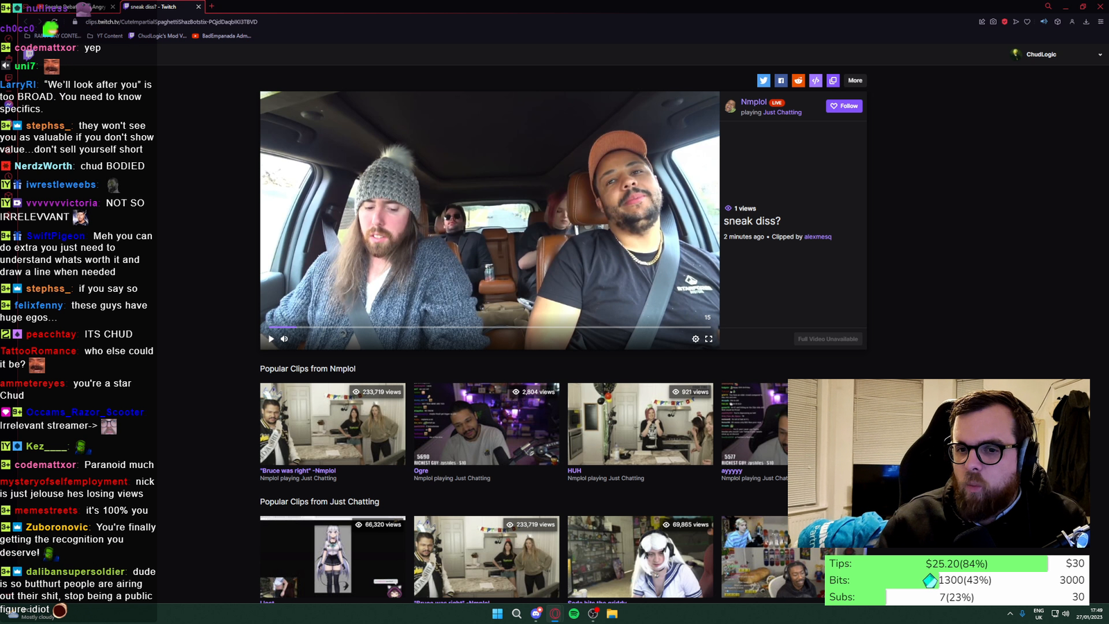 Chudlogic responds to nick polom calling him an "irrelevant drama react streamer"