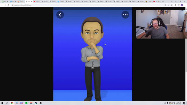 Erobb show's off his snapchat bitmoji