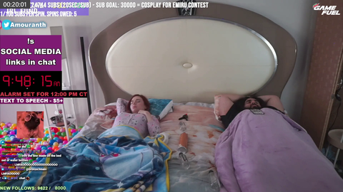 Amouranth and Esfand are both snoring
