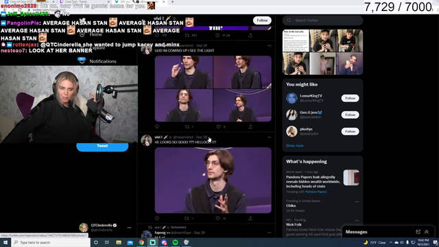 QTCinderella calls out and blocks stream sniper who threatened to beat up Kaceytron and Minx