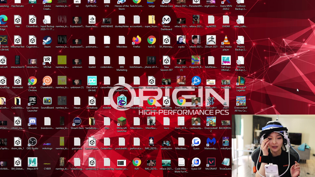 CodeMiko - Shows off Desktop filled with Deepfake Clips