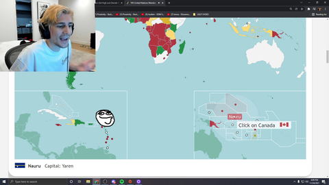 xQc Locates Canada On Geography Test