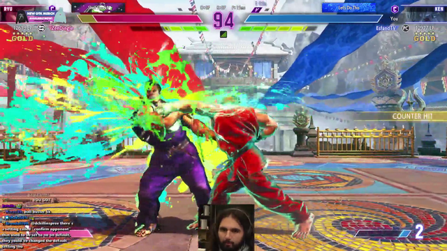 Esfand hits Plat on Street Fighter 6