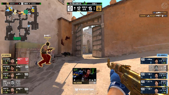 Senzu hits a triple noscope to win map 2 vs G2 at EPL S21
