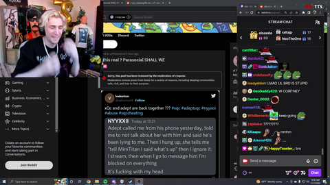 XQC Claims Leaked Logs Are Real, Adept Called Nyyxxii