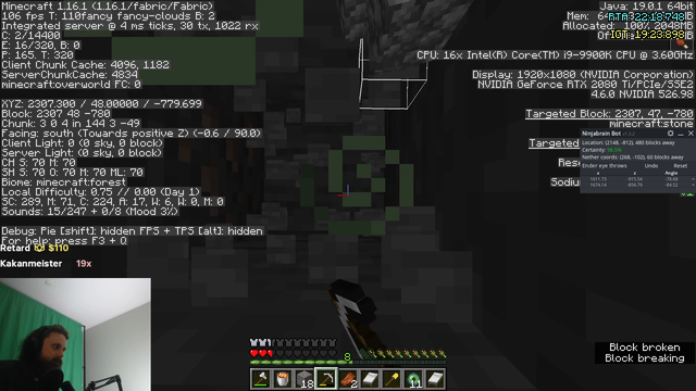 Mr. Fors throwing another legendary god seed in Minecraft