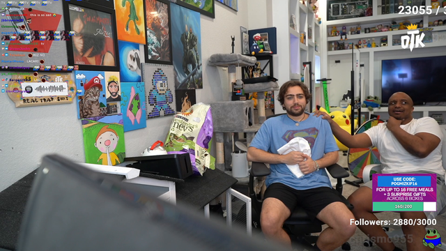 Quoco does what in mizkifs room