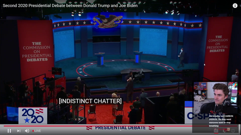 After the debate, Ludwig reminds his chat to register to...