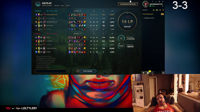 Tyler1 Loses It as Only Turret Damage Throughout Masters Game