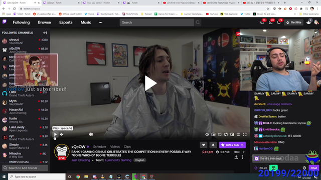 Mizkif on xQc's hair cut