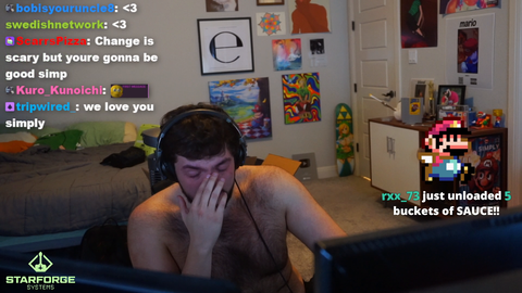Simply getting emotional on his last day in the OTK house