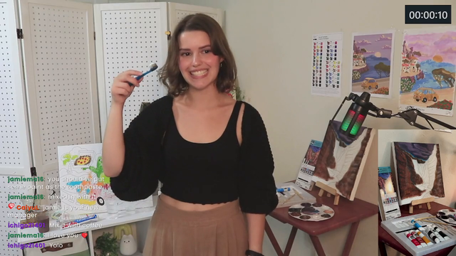 Woman paints with toothbrush, then brushes teeth with same toothbrush for failing to complete a painting within 2 hours