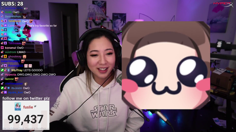 Fuslie tries media share for the first time