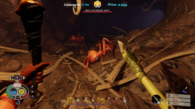 Lirik fights some ants
