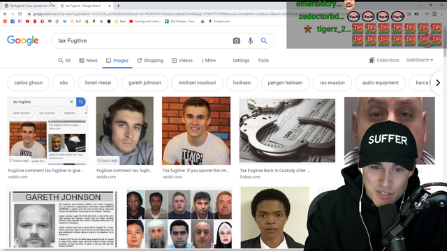 Ludwig showing up as tax fugitive on Google
