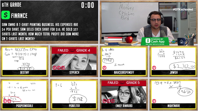 Bruce caught cheating live on OTK Schooled